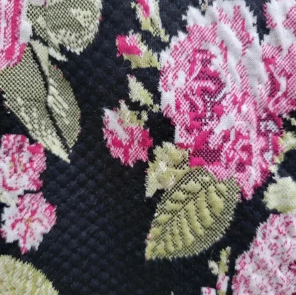 Maeve Anthropologie Women's Stretch Knit Rose Floral Zipper Back Skirt Size XL - Picture 3 of 4